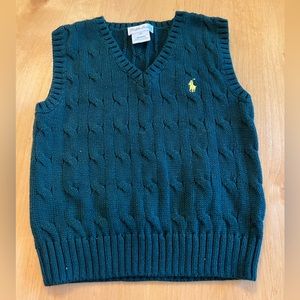Ralph Lauren Green cable knit vest